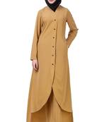 MyBatua Beige Crepe Kehara Abaya