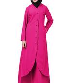 MyBatua Magenta Crepe Kehara Abaya