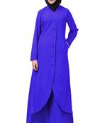 MyBatua Blue Crepe Kehara Abaya