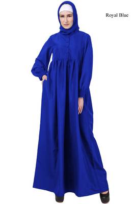 MyBatua Turquoise Crepe Turquoise Embroidered Crepe Abaya 1