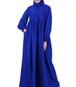 MyBatua Turquoise Crepe Turquoise Embroidered Crepe Abaya