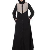 MyBatua Black Crepe Saaleha Abaya