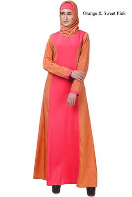 MyBatua Pink Crepe Nadirah Abaya 1