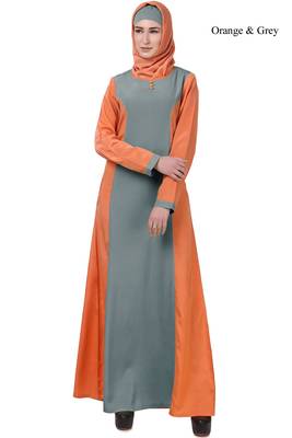 MyBatua Grey Crepe Nadirah Abaya 1