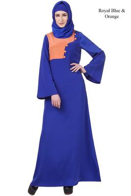 MyBatua Blue Crepe Enisa Abaya 1