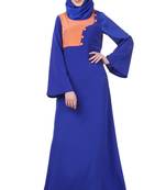 MyBatua Blue Crepe Enisa Abaya