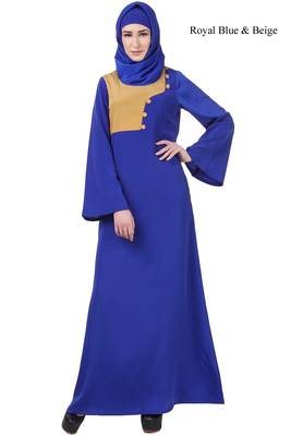 MyBatua Blue Crepe Enisa Abaya 1