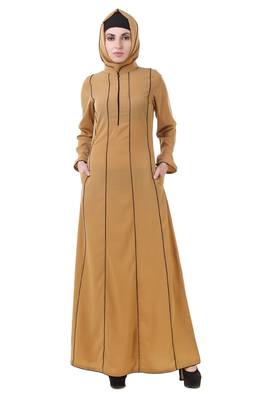 MyBatua Beige Crepe Hayat Abaya 1