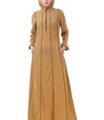 MyBatua Beige Crepe Hayat Abaya