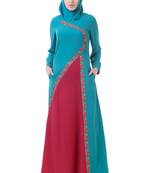 MyBatua Green Crepe Nimat Abaya