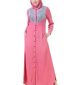 MyBatua Pink Rayon Subayah Abaya