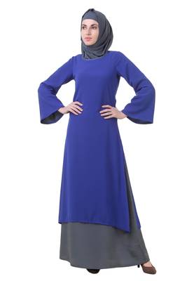 MyBatua Blue Crepe Najah Abaya 1