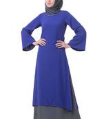 MyBatua Blue Crepe Najah Abaya