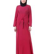 MyBatua Pink Nida Rose Pink Occasion Wear Nida Abaya Ay-703