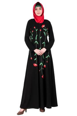 MyBatua Pink Crepe Ayaat Abaya 1