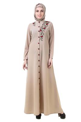 MyBatua Warm Grey Nida Jawharah Abaya 1