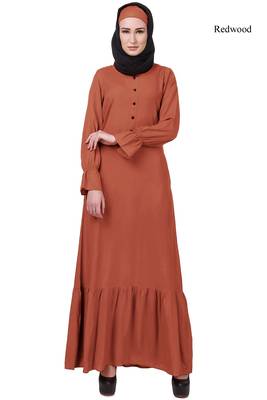MyBatua Rust Rayon Bushra Abaya 1