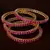 Ruby Stone Embellished Brass Made Two Pairs of Designer Bangles