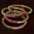 Ruby, Emerald, Sapphire and Diamond Embellished Brass Made Two Pairs of Bangles