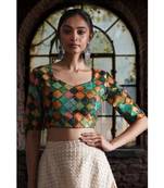 Digital Print Back Hook Blouse