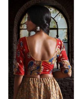 Round Neck Kalamkari Blouse 3