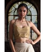 Halter Neck Khadi Silk Blouse