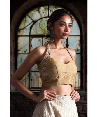 Halter Neck Khadi Silk Blouse 2