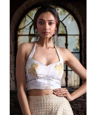 Halter Neck Chanderi Blouse 1