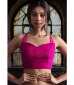 Sleeveless Velvet Back Net Blouse