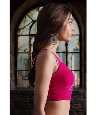 Sleeveless Velvet Back Net Blouse 2