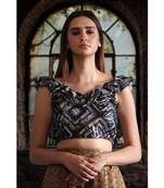 Sleeveless Digital Printed Muslin Blouse