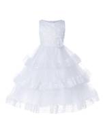 White Plain Net Kids Frocks