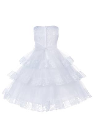 White Plain Net Kids Frocks 2