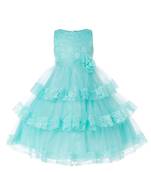 Blue Plain Net Kids Frocks