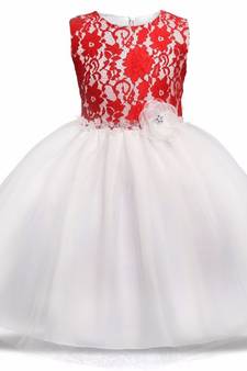 White Plain Tissue Kids Frocks