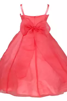 Pink Plain Tissue Kids Frocks