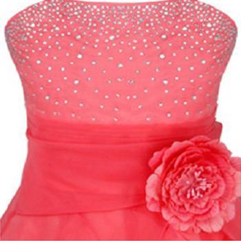 Pink Plain Tissue Kids Frocks 3