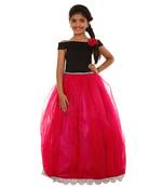 Pink Plain Viscose Kids Frocks