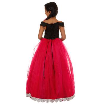 Pink Plain Viscose Kids Frocks 2