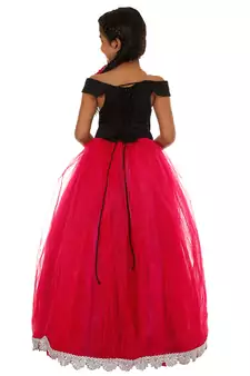 Pink Plain Viscose Kids Frocks