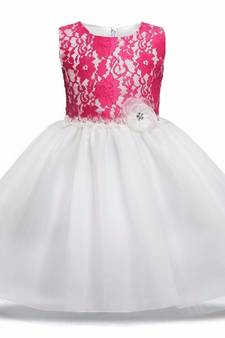 White Plain Tissue Kids Frocks