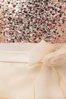 Gold Plain Tissue Kids Frocks