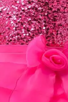 Pink Plain Tissue Kids Frocks