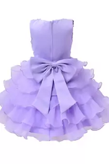 Purple Plain Tissue Kids Frocks