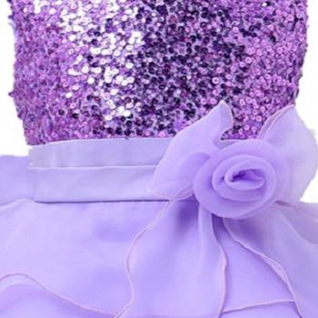 Purple Plain Tissue Kids Frocks 3