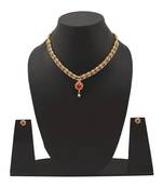 American Diamond Gold Plated Party Wear Wedding Necklace Set With Earring Jewellery for Women & Girls