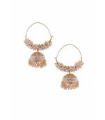 Pearl Hoops With Jhumki