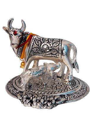 Cow and Calf, Holy Cow Spiritual Showpiece Figurine Sculpture House Warming Gift 2