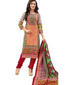 Multicolor Printed Lawn Cotton Unstitched Salwar With Dupatta