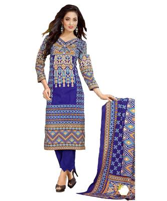 Multicolor Printed Lawn Cotton Unstitched Salwar With Dupatta 1